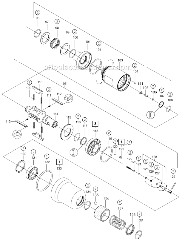 Page C Diagram and Parts List for 160PTHC256  Cleco Ratchet