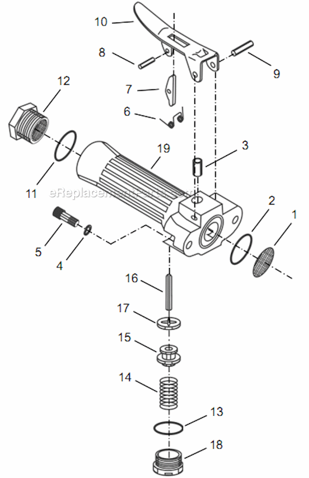 Page C Diagram and Parts List for 1760BVL-07  Cleco Angle Grinder