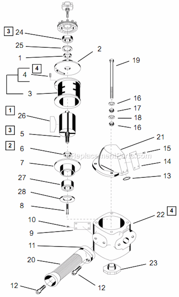 Page B Diagram and Parts List for 1760BVL-09  Cleco Angle Grinder