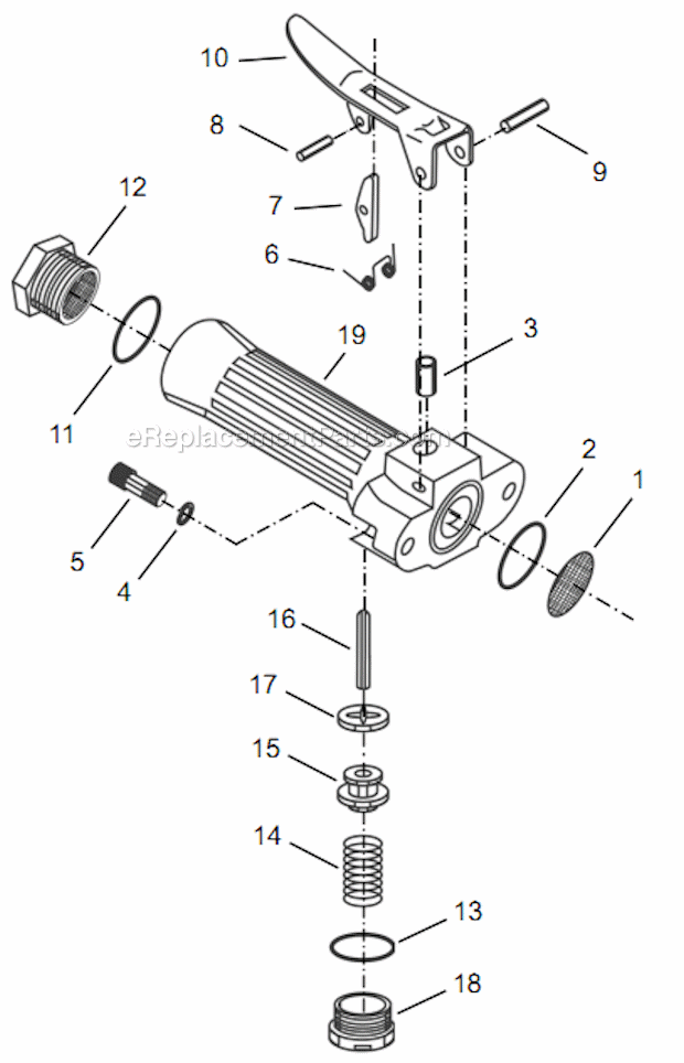 Page C Diagram and Parts List for 1760BVL-09  Cleco Angle Grinder