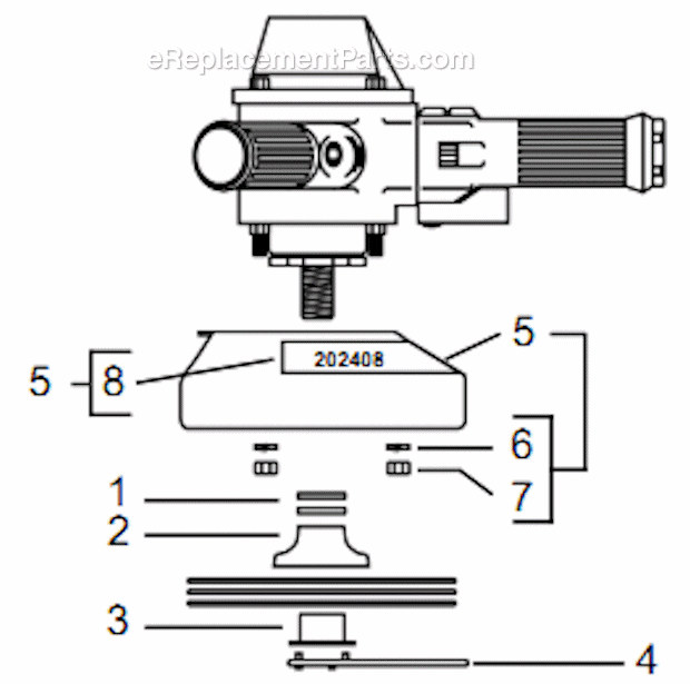 Page E Diagram and Parts List for 1760BVL-09  Cleco Angle Grinder
