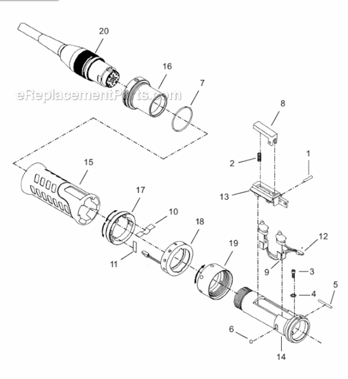 Page A Diagram and Parts List for 18CAE28AM3B  Cleco Ratchet