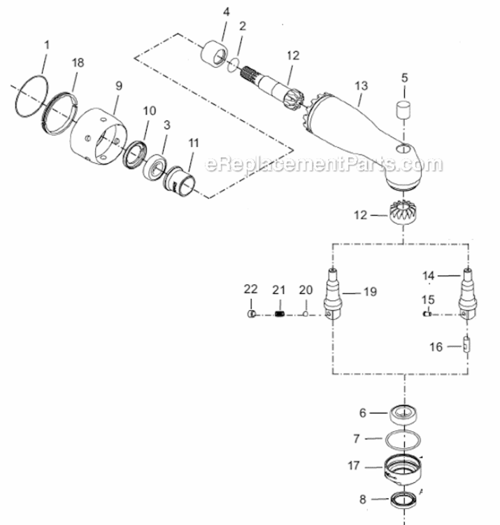 Page D Diagram and Parts List for 18CAE28AM3B  Cleco Ratchet