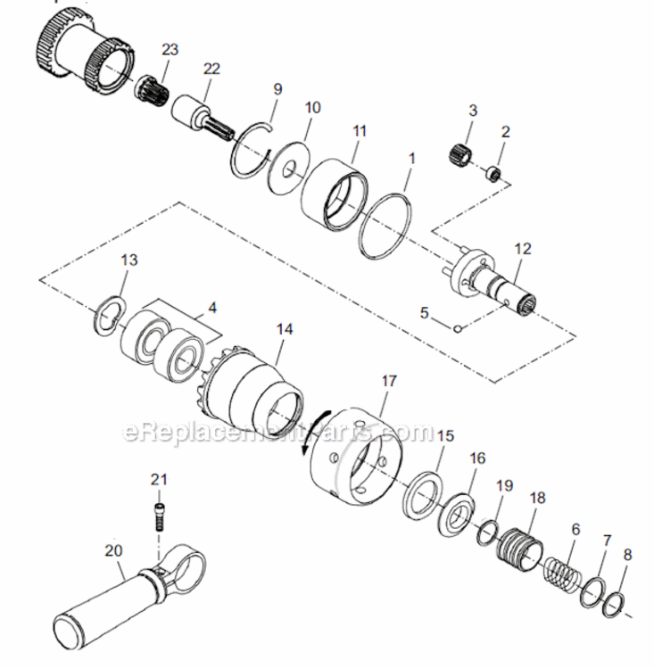 Page D Diagram and Parts List for 18CPE06Q  Cleco Ratchet