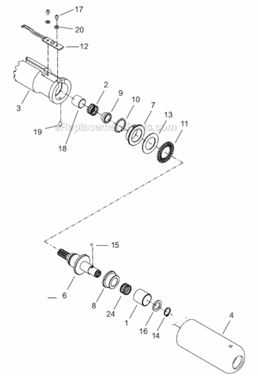 Page E Diagram and Parts List for 18CPE12QP  Cleco Ratchet