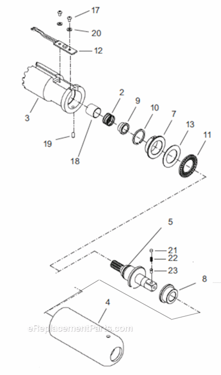 Page D Diagram and Parts List for 18CSE12D3P  Cleco Ratchet