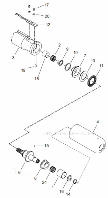 Page D Diagram and Parts List for 18CSE12QP  Cleco Ratchet