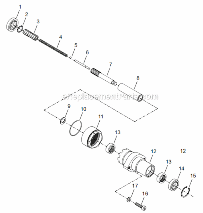 Page D Diagram and Parts List for 18CSE12ZA  Cleco Ratchet