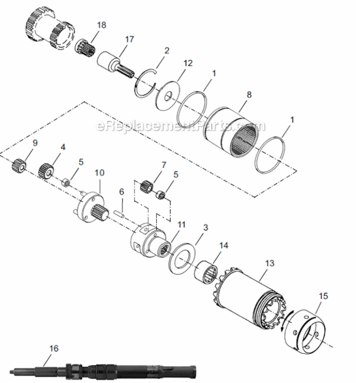 Page C Diagram and Parts List for 18CSE17ZA  Cleco Ratchet