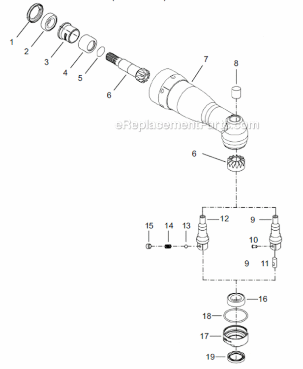 Page D Diagram and Parts List for 18EA28AM3B  Cleco Ratchet
