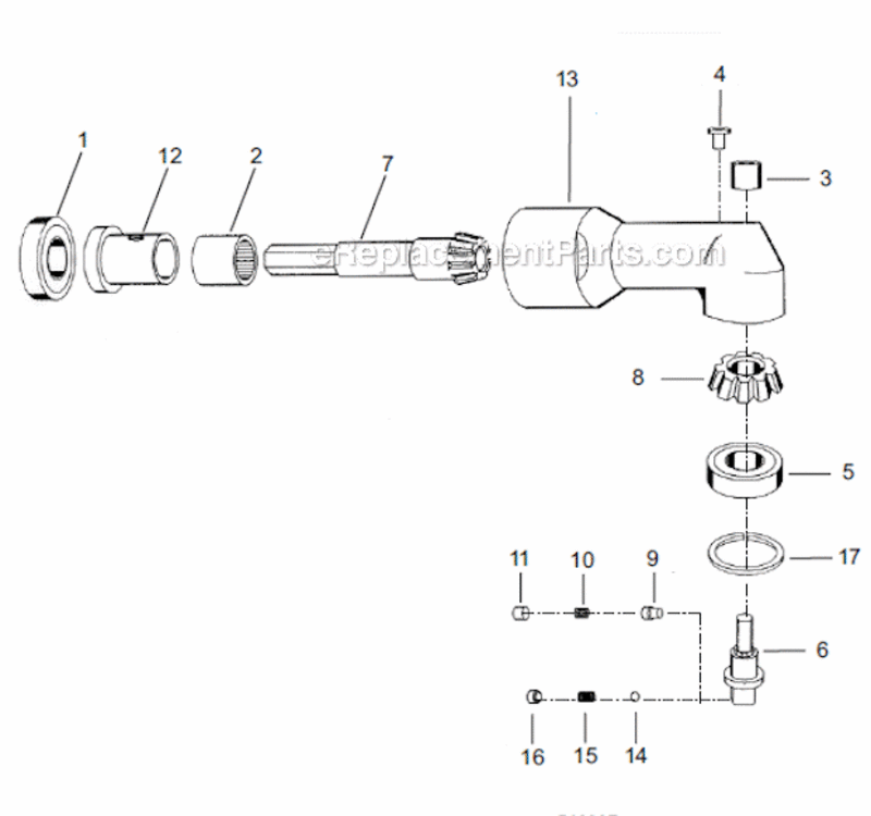 Page D Diagram and Parts List for 18EAE08AL2B  Cleco Ratchet