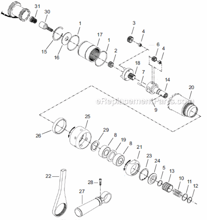 Page D Diagram and Parts List for 18EP12Q  Cleco Ratchet