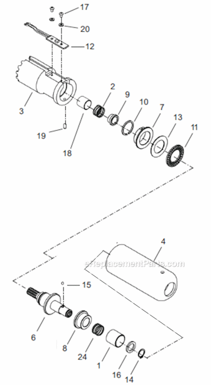 Page D Diagram and Parts List for 18ES06QP  Cleco Ratchet