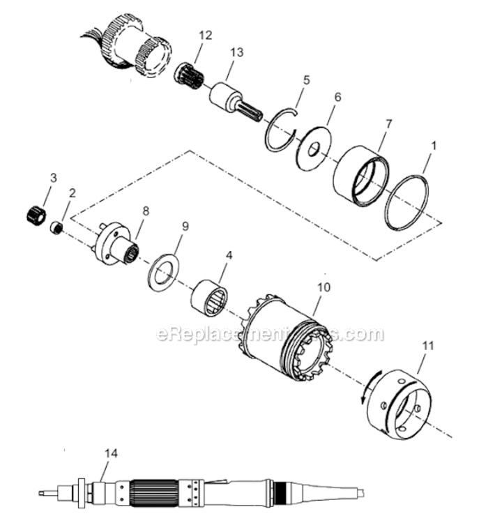 Page C Diagram and Parts List for 18ES06ZA  Cleco Ratchet