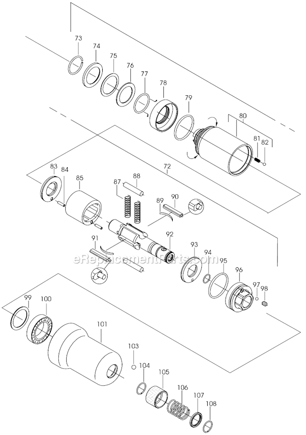 Page C Diagram and Parts List for 20PHL70Q  Cleco Ratchet