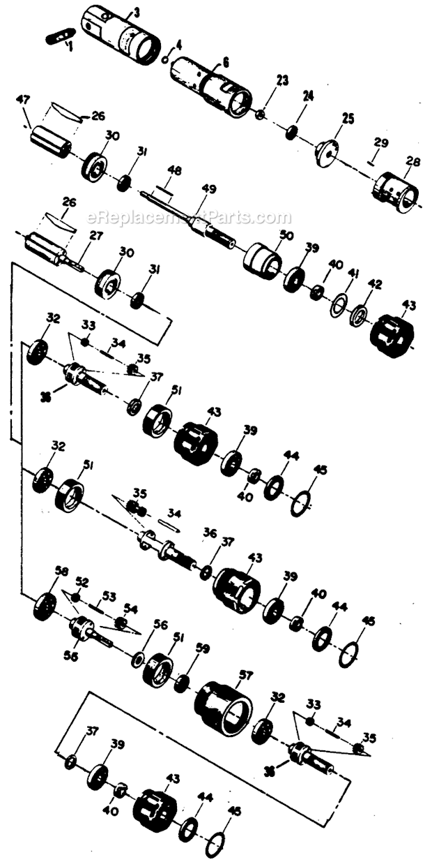 Page A Diagram and Parts List for 21MFN906M  Cleco Power Motor