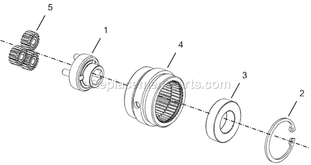 Page D Diagram and Parts List for 24NRS20H15-1  Cleco Ratchet