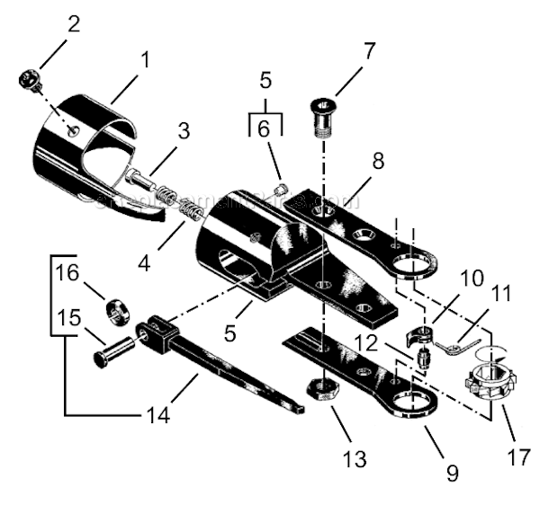Page G Diagram and Parts List for 24NRS23A13-1  Cleco Ratchet