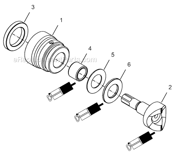 Page F Diagram and Parts List for 24NRS24H18-1  Cleco Ratchet