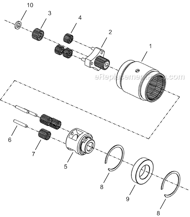 Page D Diagram and Parts List for 24NRS29H18-1  Cleco Ratchet
