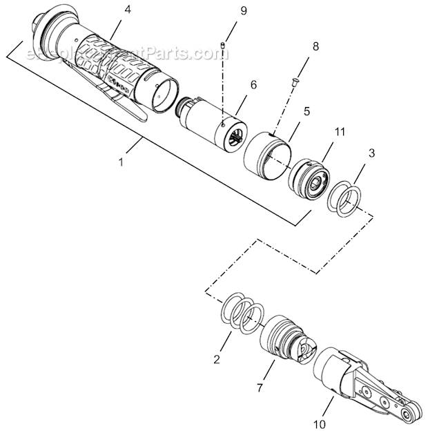 Page A Diagram and Parts List for 24NRS29H25-1  Cleco Ratchet