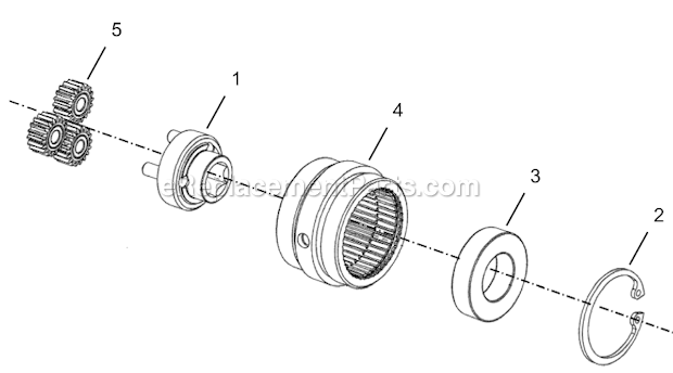 Page D Diagram and Parts List for 24NRS29H25-1  Cleco Ratchet
