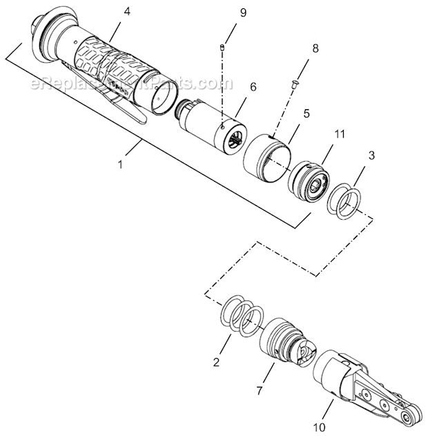 Page A Diagram and Parts List for 24NRS30H20-1  Cleco Ratchet