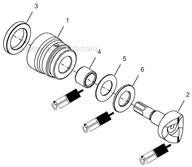 Page F Diagram and Parts List for 24NRS30H20-1  Cleco Ratchet