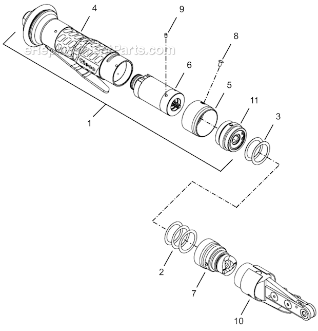 Page A Diagram and Parts List for 24NRS33H29-1  Cleco Ratchet