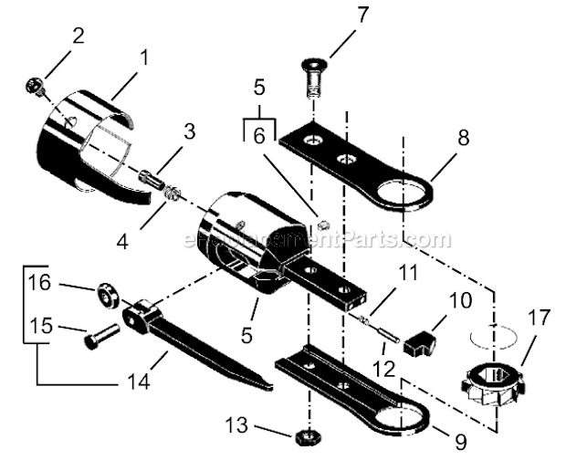 Page F Diagram and Parts List for 24NRS33H29-1  Cleco Ratchet