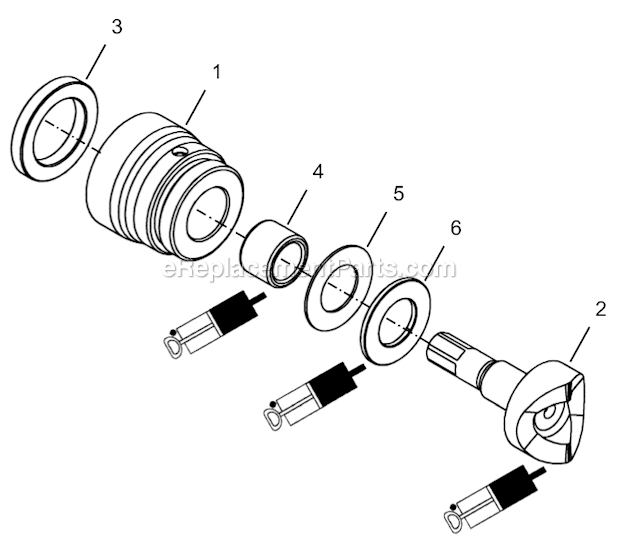 Page E Diagram and Parts List for 24NRS34H25-1  Cleco Ratchet