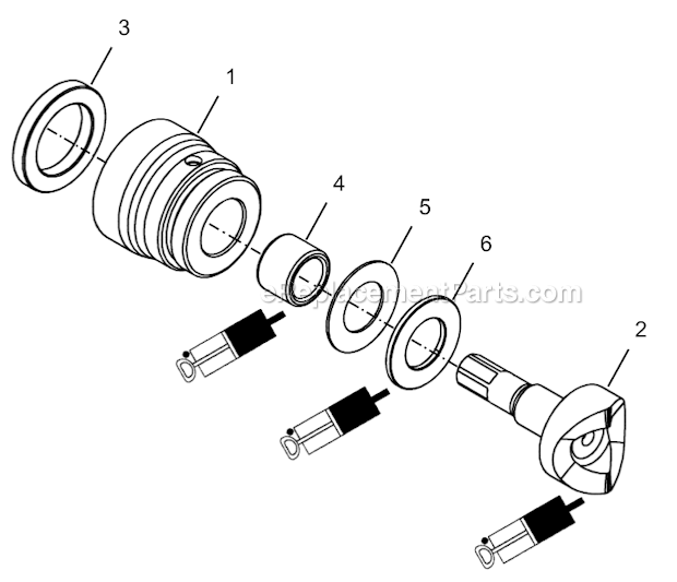 Page F Diagram and Parts List for 24NRS34H25-1  Cleco Ratchet