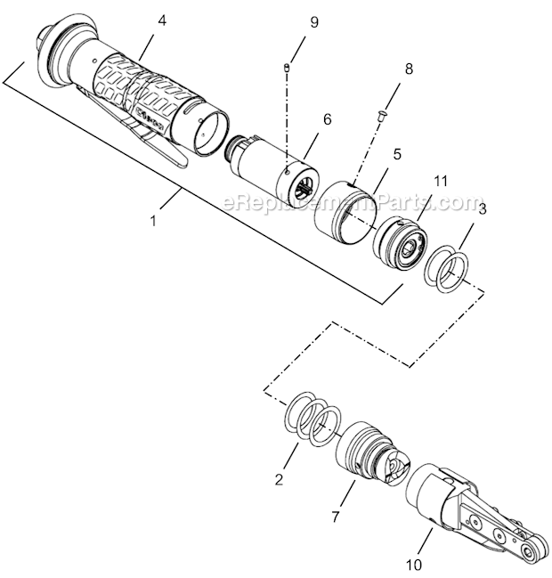 Page A Diagram and Parts List for 24NRS43H29-1  Cleco Ratchet