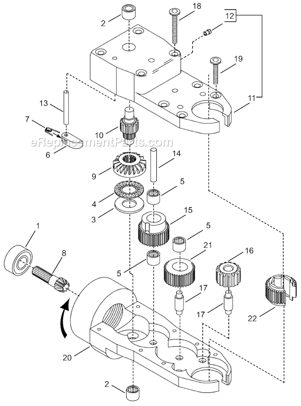 Page D Diagram and Parts List for 24RTA20T2MD00  Cleco Ratchet