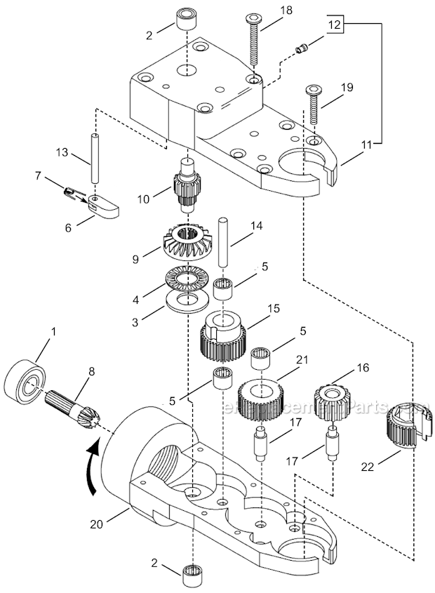 Page D Diagram and Parts List for 24RTA20T2MG00  Cleco Ratchet