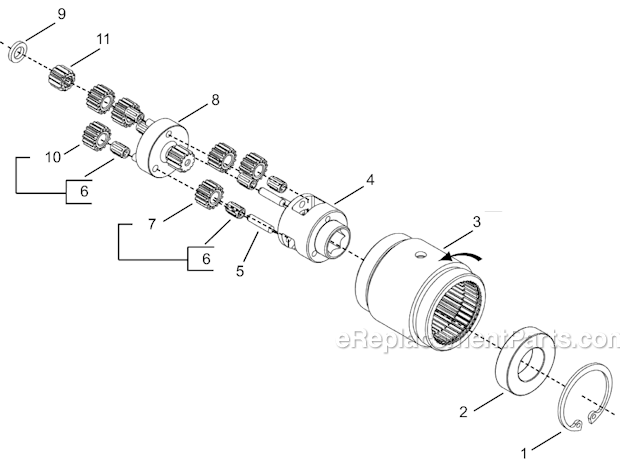Page B Diagram and Parts List for 24RTA30T3EF00  Cleco Ratchet