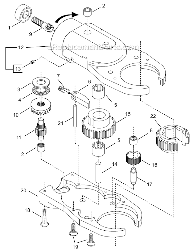 Page D Diagram and Parts List for 24RTA40T4EM00  Cleco Ratchet