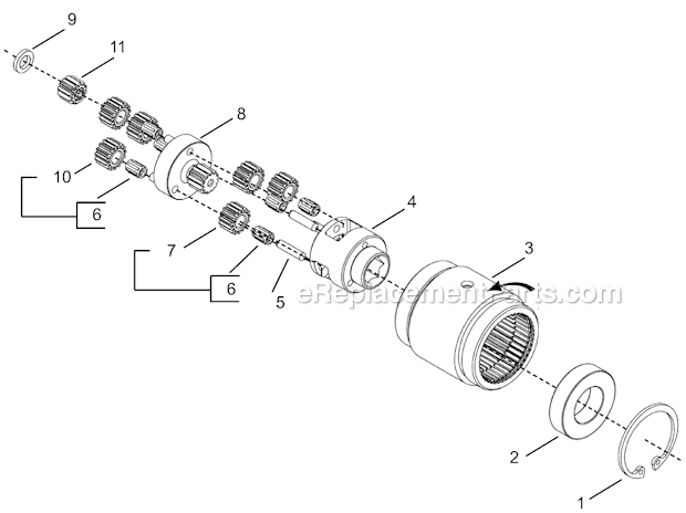 Page B Diagram and Parts List for 24RTA40T4MR00  Cleco Ratchet
