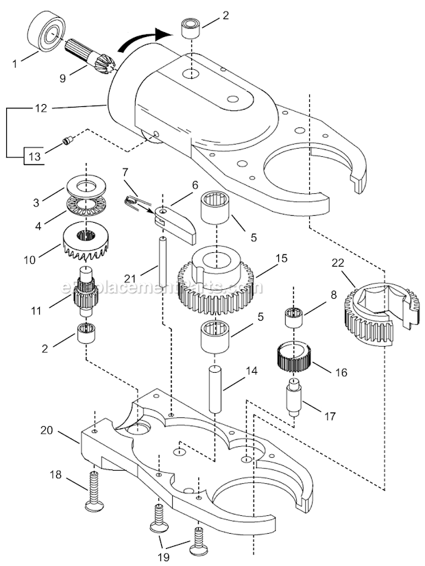 Page D Diagram and Parts List for 24RTA40T4MU00  Cleco Ratchet