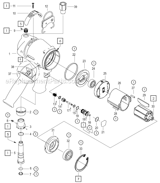 Page A Diagram and Parts List for 250PHF406  Cleco Ratchet