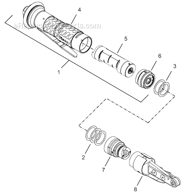 Page A Diagram and Parts List for 34NRS29H15-1  Cleco Ratchet