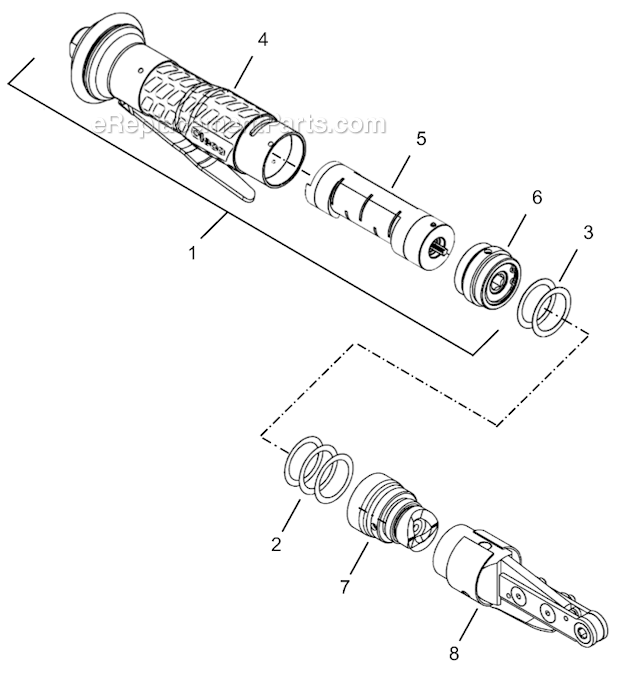 Page A Diagram and Parts List for 34NRS35H20-1  Cleco Ratchet