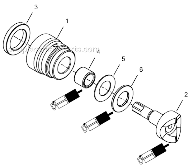 Page D Diagram and Parts List for 34NRS36H18-1  Cleco Ratchet