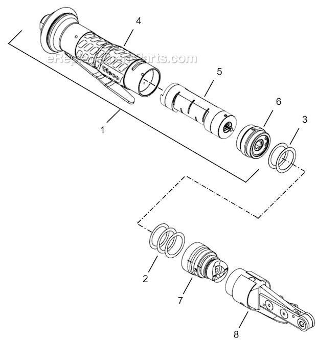 Page A Diagram and Parts List for 34NRS38H16-1  Cleco Ratchet