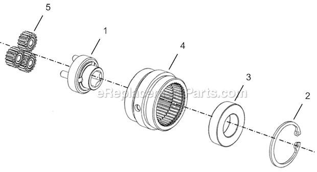 Page D Diagram and Parts List for 34NRS42H25-1  Cleco Ratchet