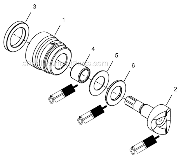 Page E Diagram and Parts List for 34NRS42H25-1  Cleco Ratchet