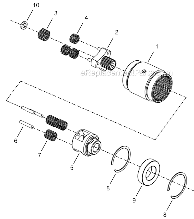 Page D Diagram and Parts List for 34NRS46H18-1  Cleco Ratchet
