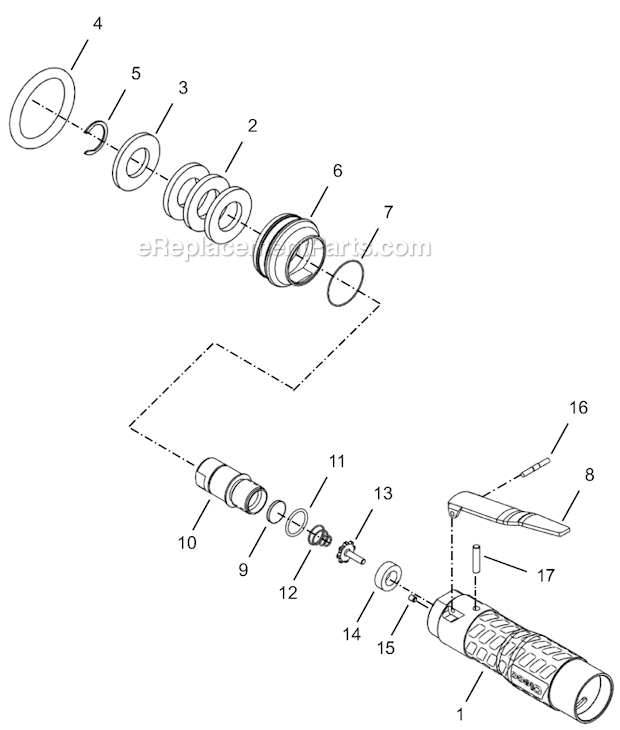 Page B Diagram and Parts List for 34NRS46H20-1  Cleco Ratchet