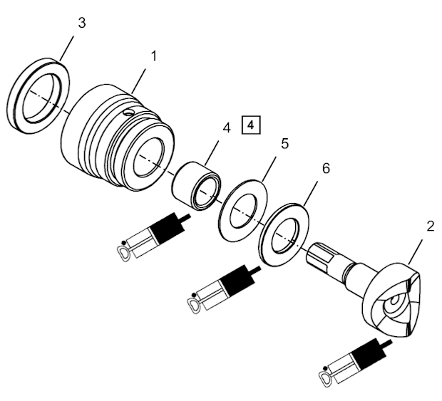 Page F Diagram and Parts List for 34NRS46H20-1  Cleco Ratchet