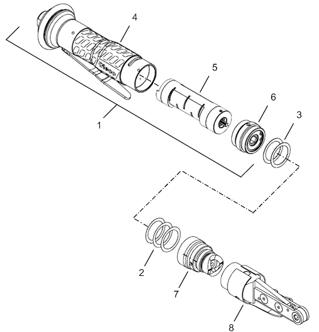Page A Diagram and Parts List for 34NRS52H25-1  Cleco Ratchet